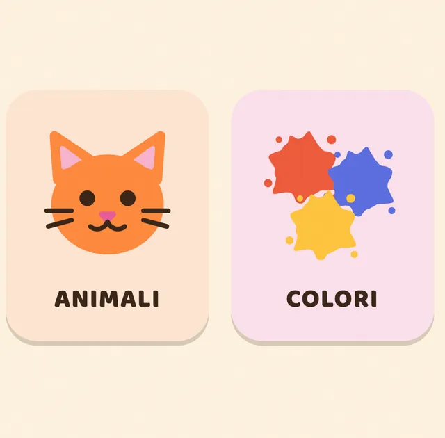 I giochi degli animali e dei colori.